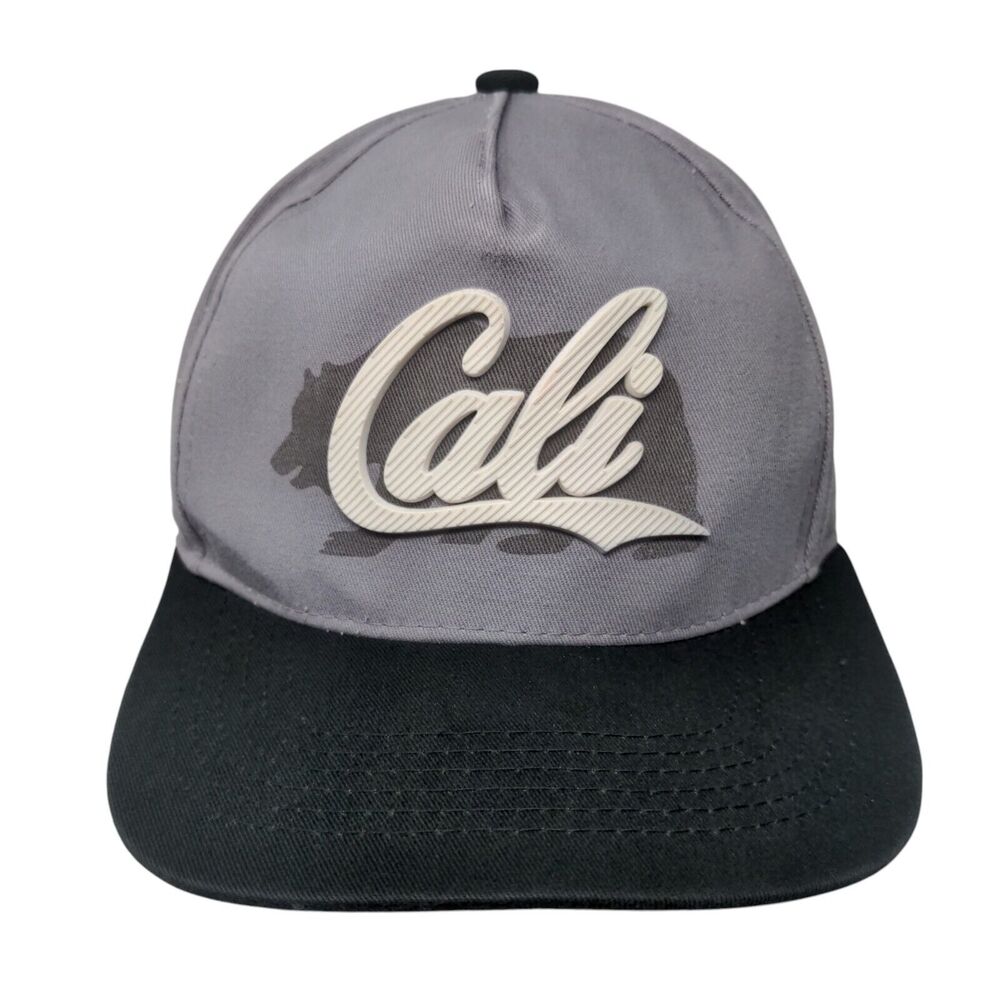 Cali Bear Snapback Hat Gray One Size Adjustable Colorblock Ace Cap Inc